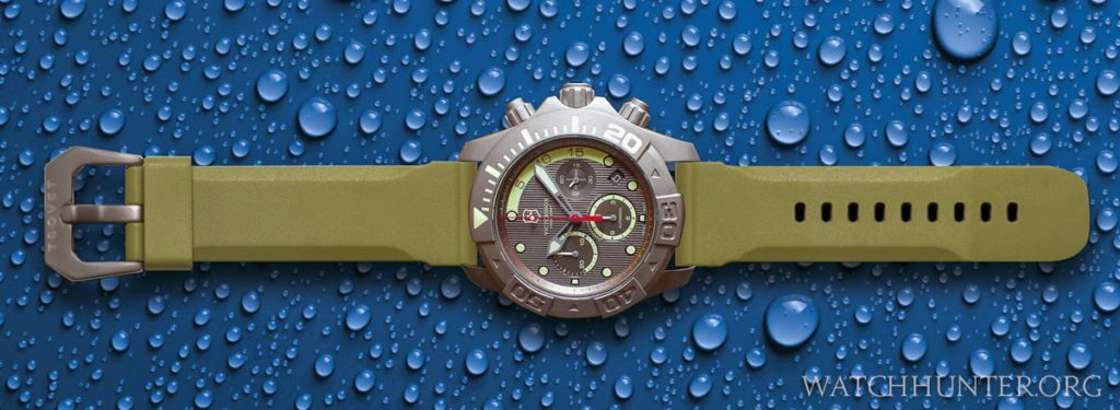 Digital Rendering of Victorinox Swiss Army Dive Master 500 Titanium LE + rubber Tsovet Strap