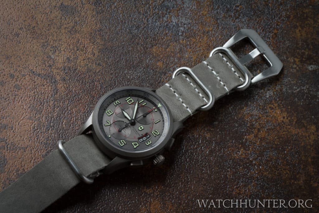 A gray NATO strap seems too similar to the gray titanium watch case