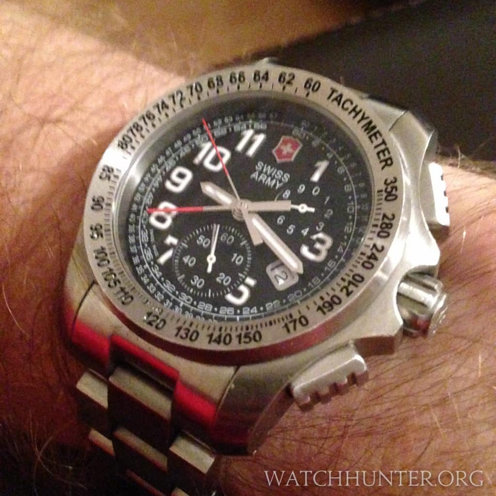 A quartz Swiss Army Ground Force Chronograph with a central chronograph