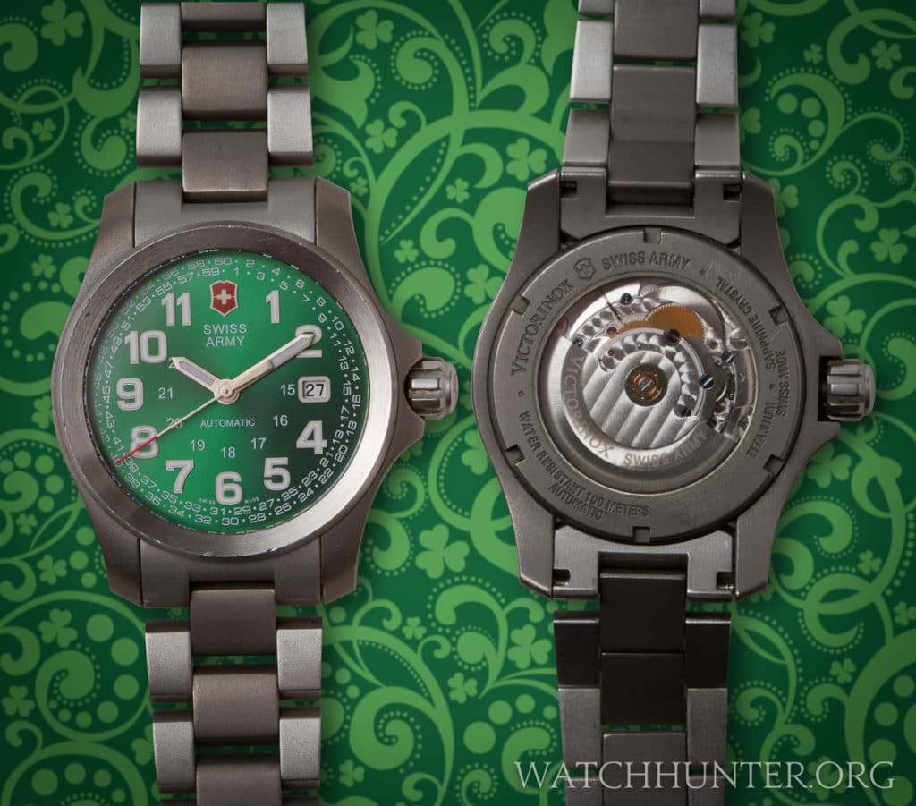 MEET THE  WATCH: Victorinox Swiss Army Metallic Green & Titanium Limited Edition Ground Force Automatic 24794