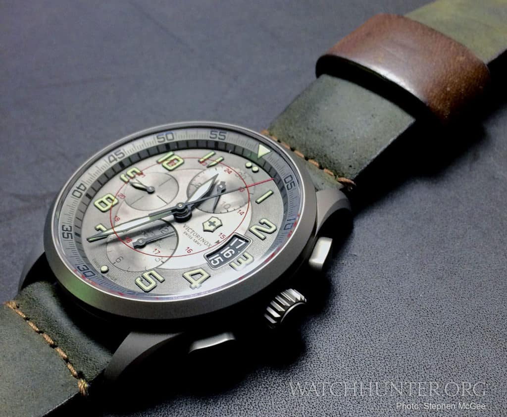 A Victorinox Swiss Army Airboss Titanium Chronograph. Photo: Stephen McGee