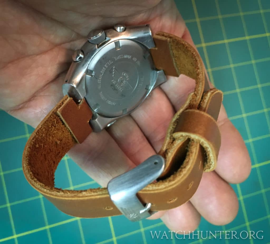 I think the homemade leather watchband gives the Hunter Mach 2 a completely different personality