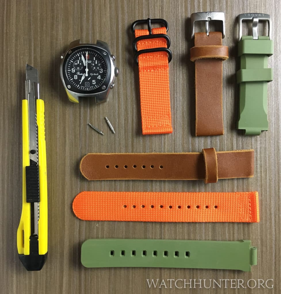 Some options to replace the Swiss Army Hunter watch bands in nylon, leather or rubber.