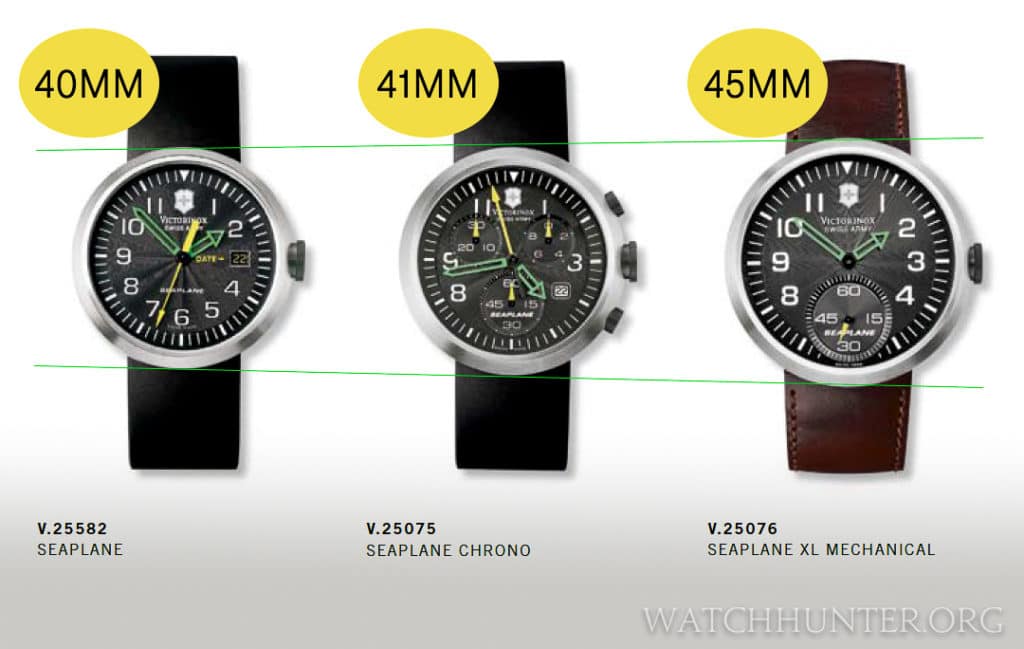 Victorinox Swiss Army SeaPlane watches was available in 3 sizes.