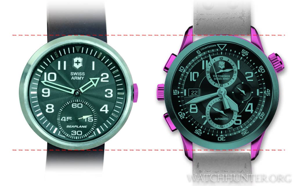 SeaPlane watches have no lugs, or large protrusions that make a watch wear on the large size