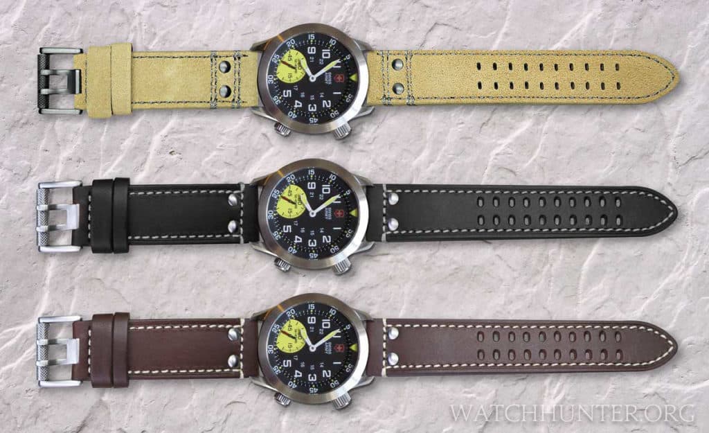 Digital mockups of my Victorinox Swiss Army Airboss Mach 4 Limited Edition on 23 mm Luminox watch bands