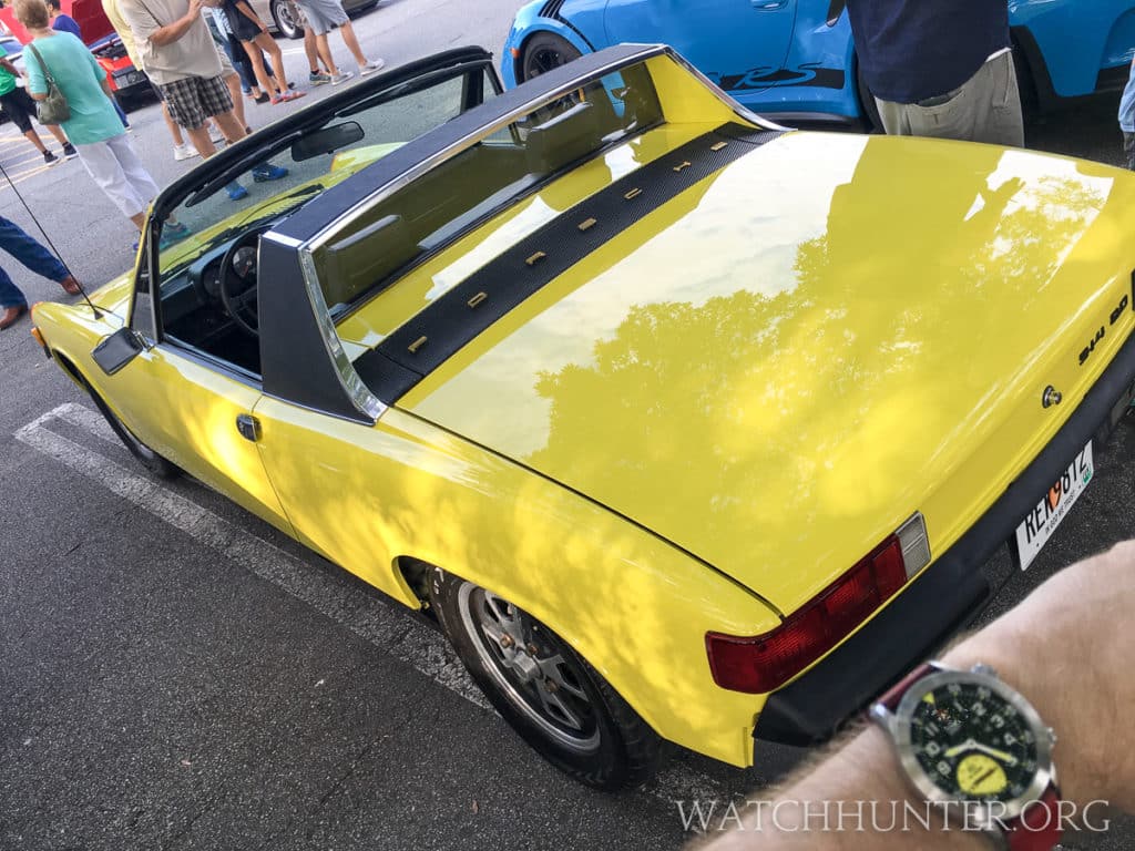 A Porsche 914 in brilliant yellow matched my watch to a tee.