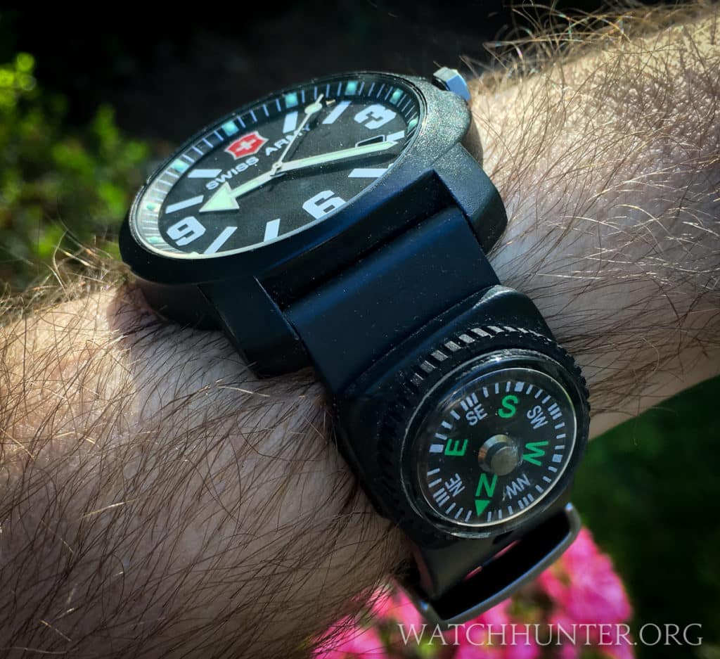 No, that is not Sasquatch wearing the Victorinox Swiss Army Recon. It's MY hairy arm!