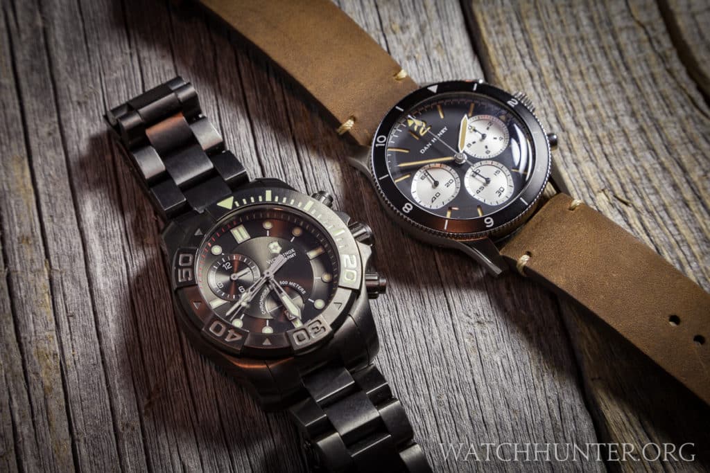 Victorinox Swiss Army Dive Master 500 Chronograph with the Dan Henry 1963 Chronograph.