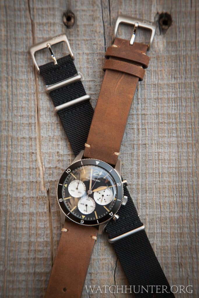 Each Dan Henry 1963 Chronograph comes with 2 straps.