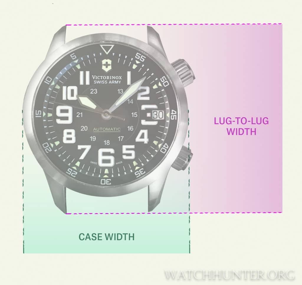 Case width and lug-to-lug distances are both important measurements when fitting a watch to your wrist