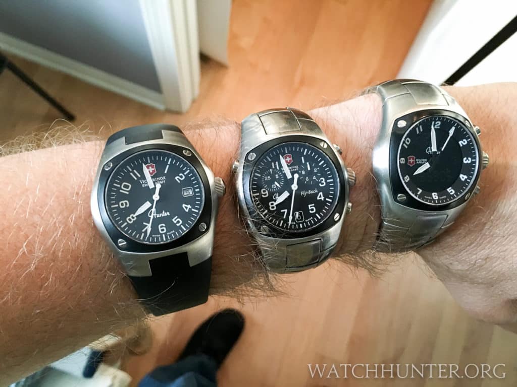 The Victorinox Swiss Army Hunters - Mach 1, Mach 2 and Mach 3 - are awesome. Resist the temptation to wear them all at once!