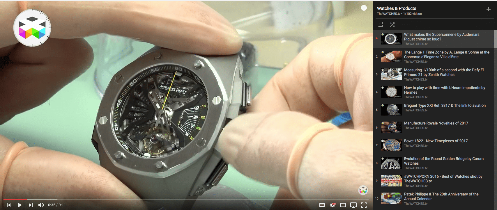 The Watches TV Product Review Playlist